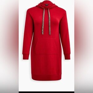 Plus size PULLOVER HOODIE DRESS